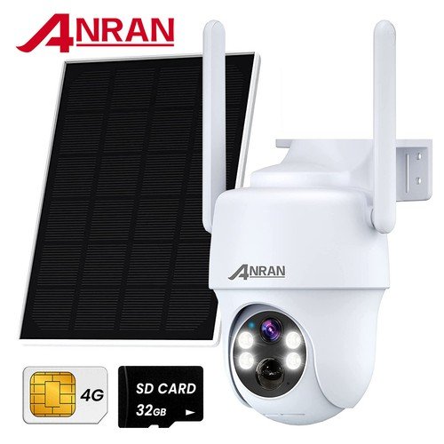ANRAN 4G LTE Cellular Solar Security Camera Wireless Outdoor No WiFi Needed