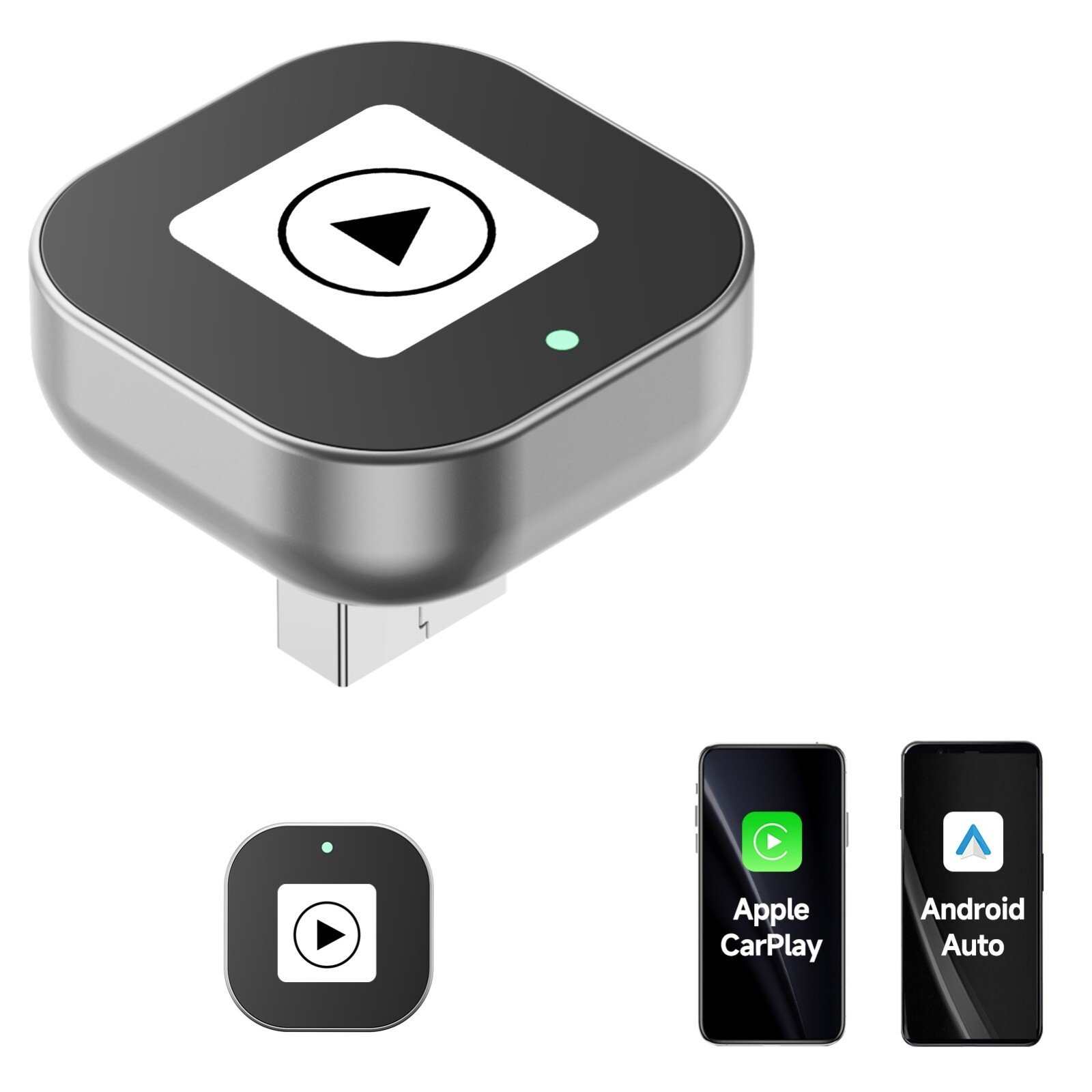 Wireless CarPlay Adapter for Apple iPhone & Android Auto Dongle