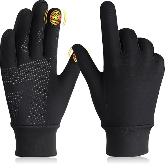 Winter Gloves Women Men Cold Weather Touch Screen Liner Glove for Running, Cycling, Biking, Hiking, Driving