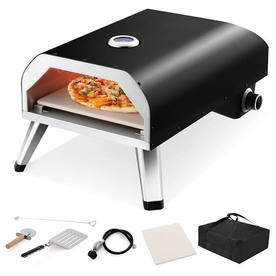 WOOCIT 12" Multi-Fuel Outdoor Pizza Oven, Reaches 720°F, with Stone & Peel