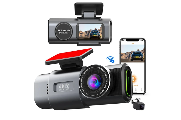 2K Front Dash Cam with APP, 1.47'' IPS Dash Camera for Cars