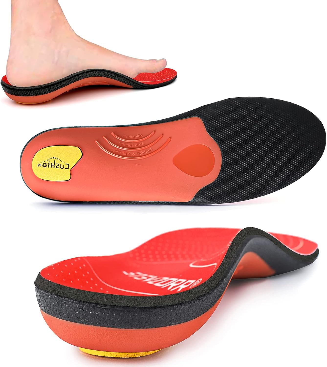 NEUPU 240+lbs Plantar Fasciitis Relief Insoles Men, Shoe Inserts for Women