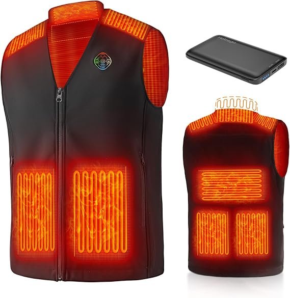 Heated Vest for Men Women with 16000mAh Battery Pack, Lightweight Soft Fleece Electric Heated Vests for Hunting
