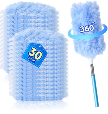 64 Count Duster Refills for Swiffer Duster, Multi-Layer Capture Duster Refills with 4X Microfibers & Nonwovens, Unscented Dusters for Cleaning Home, Furniture, Blinds & Vent (Handle Not Included)