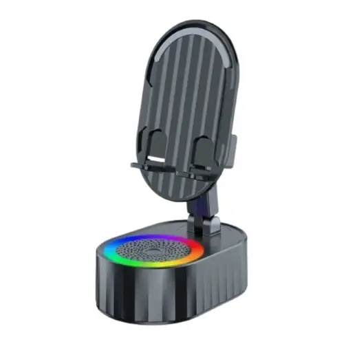 Wireless Induction Speaker Phone Stand, Bluetooth audio speaker RGB light