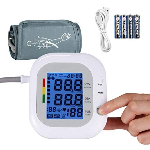 Blood Pressure Monitor for Home Use, Rechargeable Upper Arm BP Machine