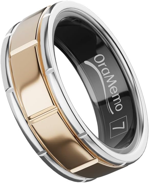 Smart Ring 1.0, Fitness Tracker for Men/Women,Gloss Black Size 6